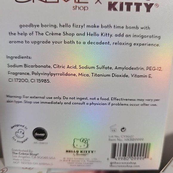 The Creme Shop x Hello Kitty Hello Fizzy! Aromatherapy Bath Bomb Coco Ro… - Picture 7 of 11